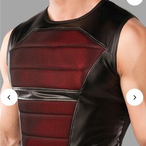 Armored. Color-Under. Men's Tank Top. Front Pads. Black & Red. TP060-10-L